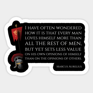 Marcus Aurelius Stoic Philosophy Latin Quote History Of Ancient Rome Sticker